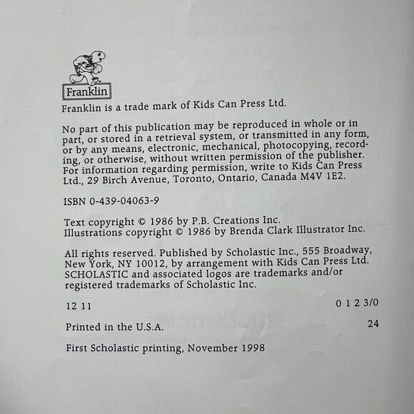 Franklin Set of 3 Childrens Books by Paulette Bourgeois Branda Clark - Picture 3 of 13